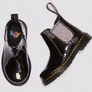 Dr. Martens Kids 2976 Chelsea Sparkle Rays Boots Black Size 1